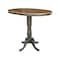 International Concepts Round 36 in Rd top ped table, 12 in leaf, 41.3 inh, bar Height, Hickory/Washed Coal, 36 W, 48 L, Wood K45-36RXT-6B-2 - alternate 7